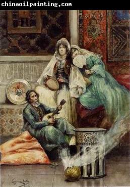 unknow artist Arab or Arabic people and life. Orientalism oil paintings 617