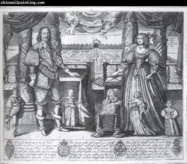 unknow artist Charles i and Henrietta Maria and their children