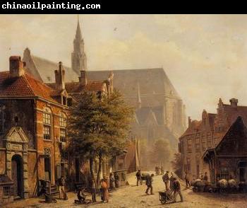 unknow artist European city landscape, street landsacpe, construction, frontstore, building and architecture. 297