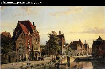 unknow artist European city landscape, street landsacpe, construction, frontstore, building and architecture. 142