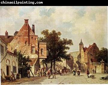 unknow artist European city landscape, street landsacpe, construction, frontstore, building and architecture. 117