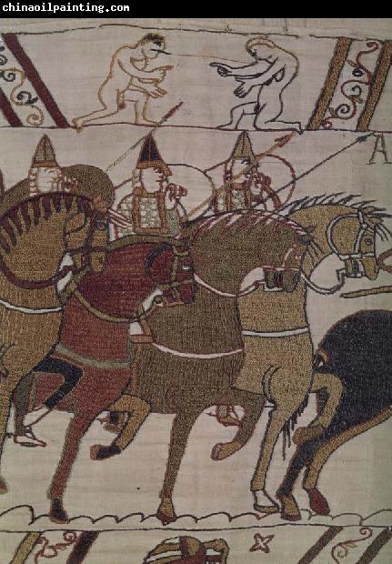 unknow artist Frankeich knight in the attack on Harold, out of the carpet of Bayeux