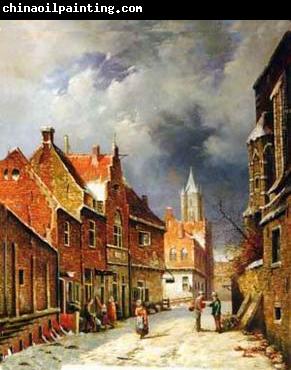 unknow artist European city landscape, street landsacpe, construction, frontstore, building and architecture. 159