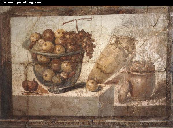 unknow artist Kristallschussel with fruits Wandschmuch out of the villa di Boscoreale