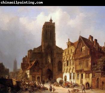 unknow artist European city landscape, street landsacpe, construction, frontstore, building and architecture. 168