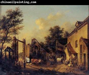 unknow artist European city landscape, street landsacpe, construction, frontstore, building and architecture. 288