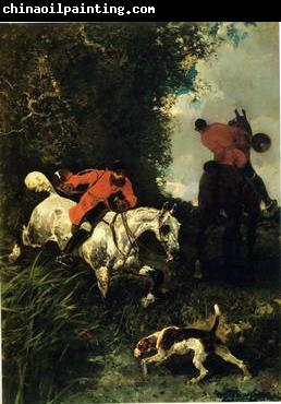 unknow artist Classical hunting fox, Equestrian and Beautiful Horses, 194.