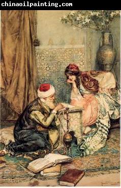 unknow artist Arab or Arabic people and life. Orientalism oil paintings  397