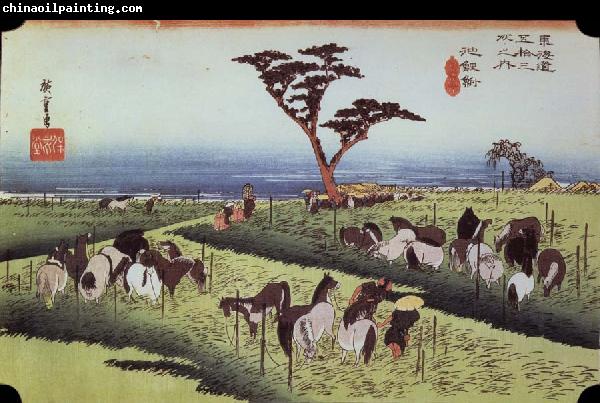 unknow artist Chiriu out of the series the 53 stations of the Tokaido