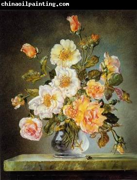 unknow artist Floral, beautiful classical still life of flowers.135