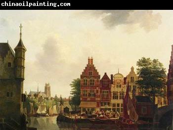 unknow artist European city landscape, street landsacpe, construction, frontstore, building and architecture. 169