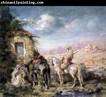 unknow artist Arab or Arabic people and life. Orientalism oil paintings  366