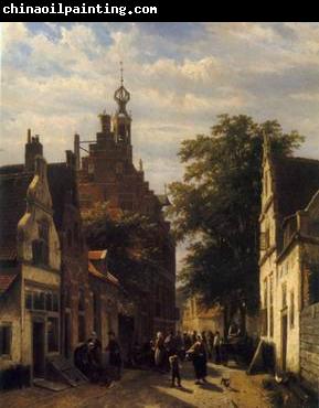 unknow artist European city landscape, street landsacpe, construction, frontstore, building and architecture. 166