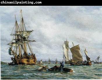 unknow artist Seascape, boats, ships and warships. 117