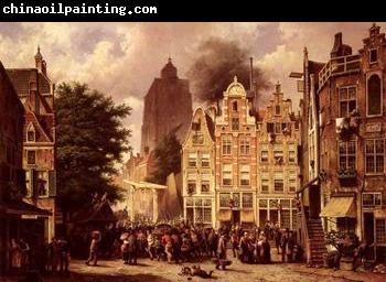 unknow artist European city landscape, street landsacpe, construction, frontstore, building and architecture. 155