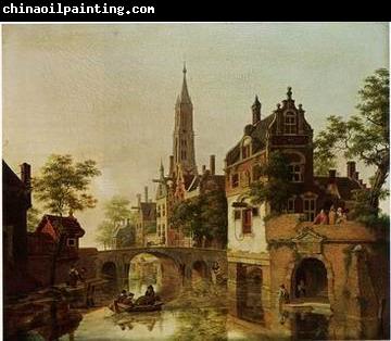 unknow artist European city landscape, street landsacpe, construction, frontstore, building and architecture. 121