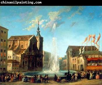 unknow artist European city landscape, street landsacpe, construction, frontstore, building and architecture. 152