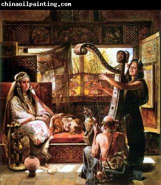 unknow artist Arab or Arabic people and life. Orientalism oil paintings  530