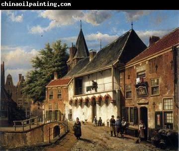 unknow artist European city landscape, street landsacpe, construction, frontstore, building and architecture. 143