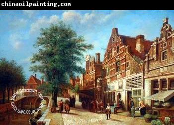 unknow artist European city landscape, street landsacpe, construction, frontstore, building and architecture. 175