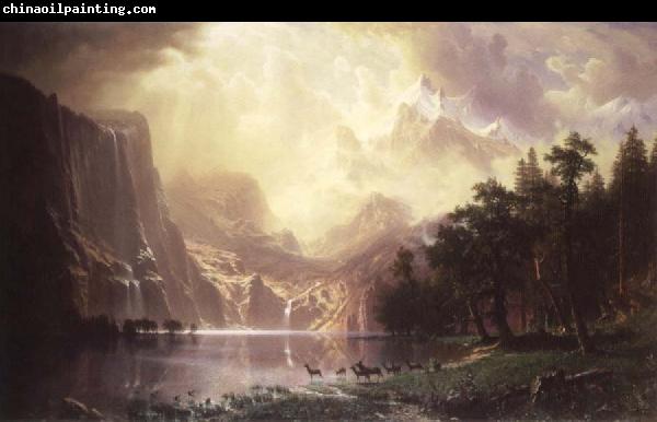Albert Bierstadt During the mountain