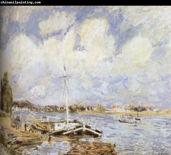 Alfred Sisley The boat on the sea