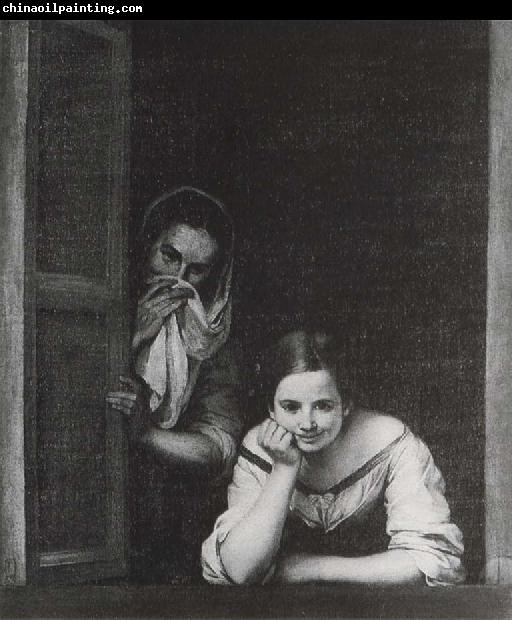 Bartolome Esteban Murillo Two Women at the window