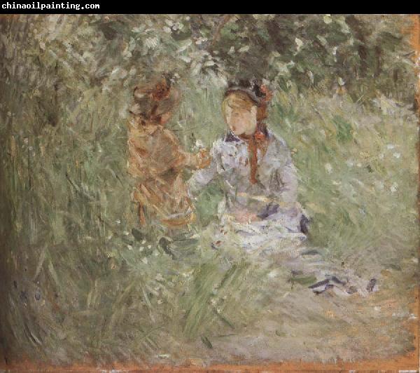 Berthe Morisot The woman and children are in the park