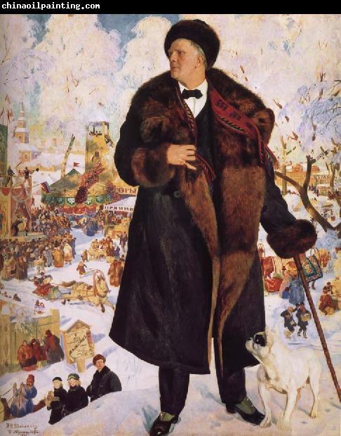 Boris Kustodiev Portrait of Fyodor Chaliapin