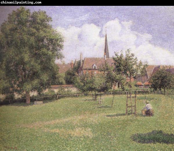 Camille Pissarro The House of the Deaf Woman and the Belfry at Eragny