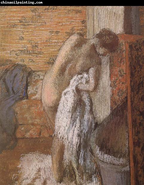 Edgar Degas woman towel off her body after  bath