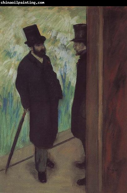 Edgar Degas someone in the corner  of stage