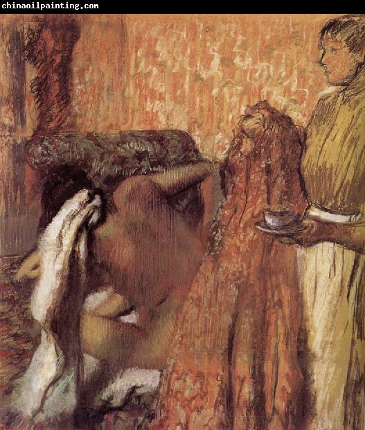 Edgar Degas breakfast after the bath