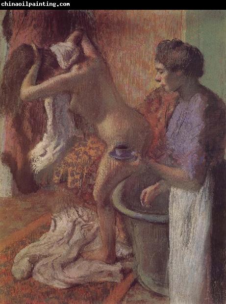 Edgar Degas The breakfast after bath