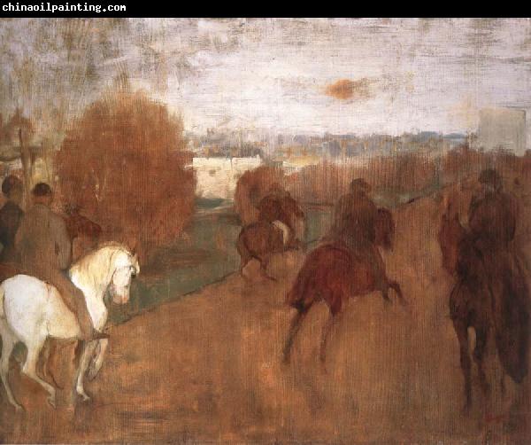 Edgar Degas Horses and Riders on a road