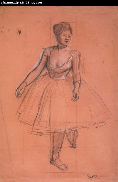 Edgar Degas A Ballet dancer in position Facing three