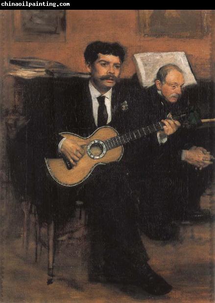 Edgar Degas Lorenzo Pagans Spanish Tenor,and Auguste ge gas,Father of the artist