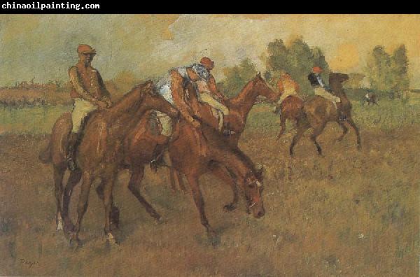 Edgar Degas Before the race