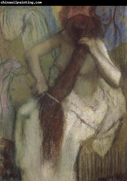 Edgar Degas The woman doing up her hair