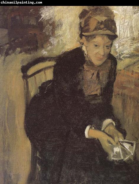 Edgar Degas Kesate taking the card