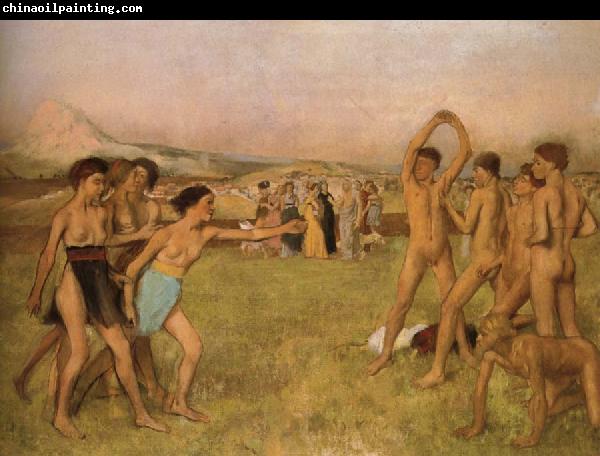 Edgar Degas Young Spartans Exercising