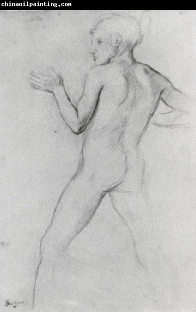 Edgar Degas Study of Boy in Attitude of Defence