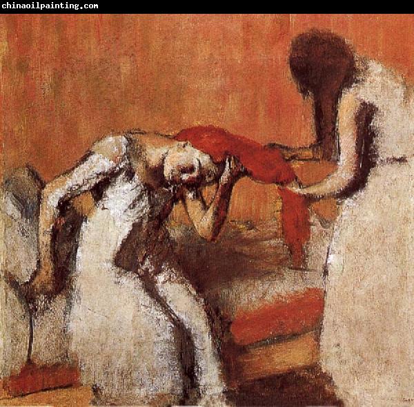 Edgar Degas Two lady dressing up hair