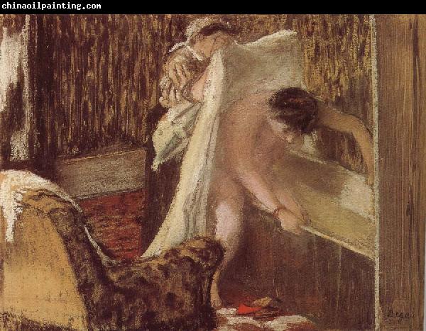 Edgar Degas woman after bath