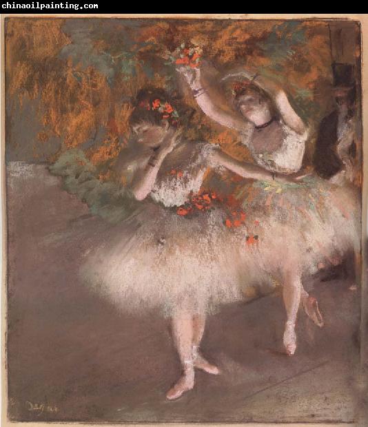 Edgar Degas Two Dancers entering the Stage