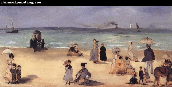 Edouard Manet On the Beach,Boulogne-sur-Mer