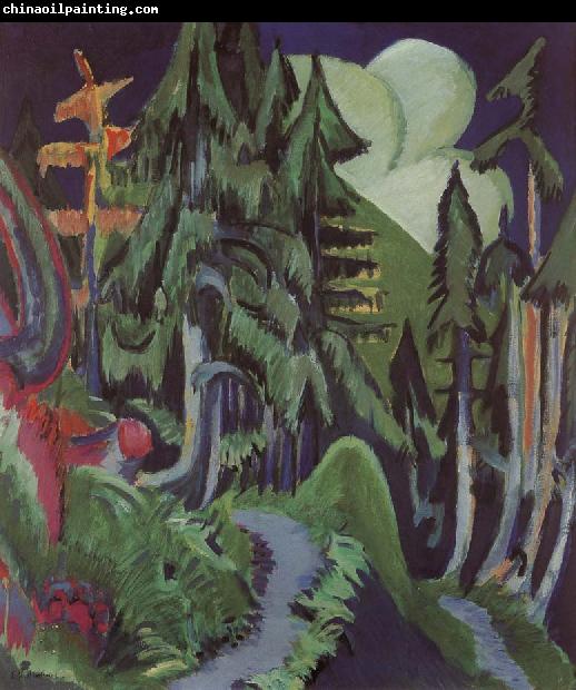 Ernst Ludwig Kirchner Mountain forest