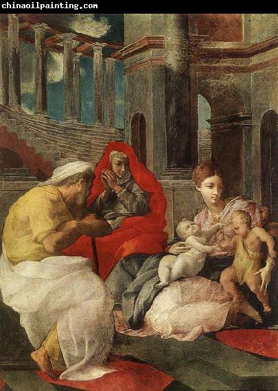 Francesco Primaticcio The Holy Family with Sts Elisabeth and John the Baptist