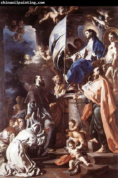 Francesco Solimena St Bonaventura Receiving the Banner of St Sepulchre from the Madonna