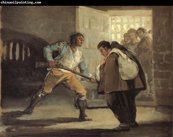 Francisco Goya El Maragato Points a gun